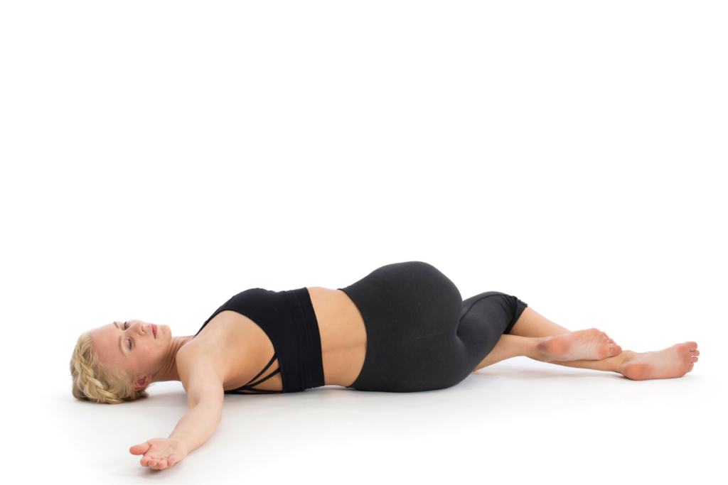 Supine cross-leg spinal twist