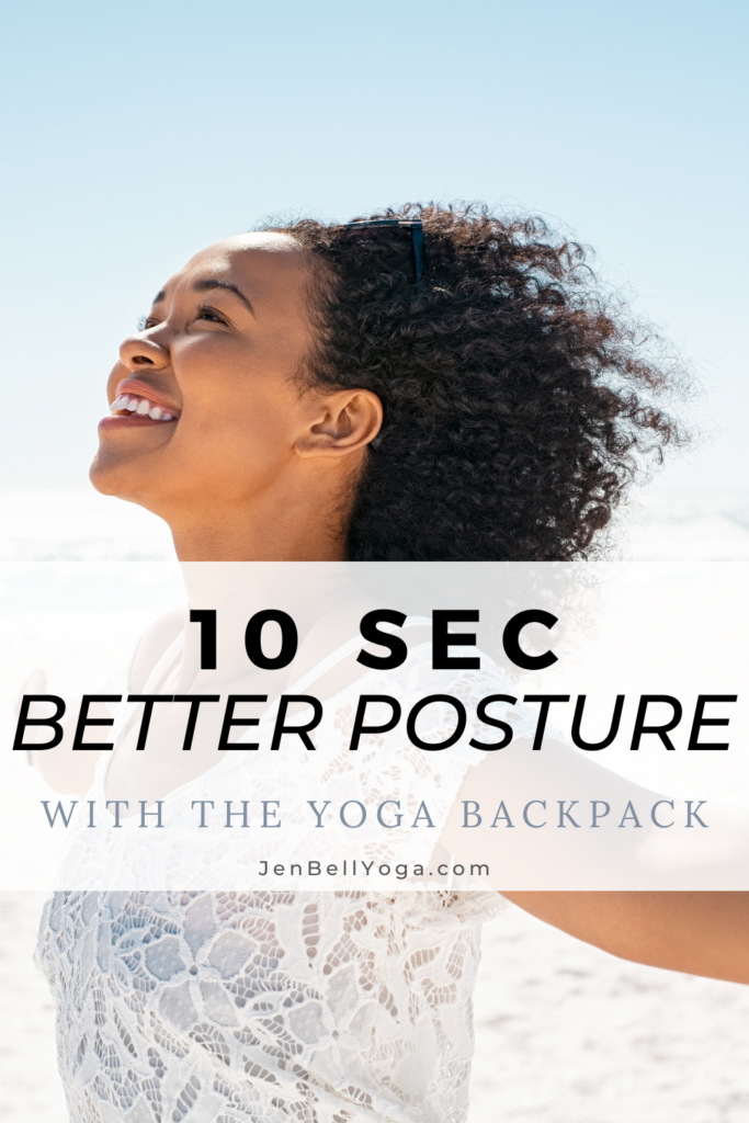 JenBellYoga - Better posture in 10 seconds with a yoga strap